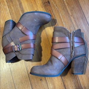 Brown booties from Kohls